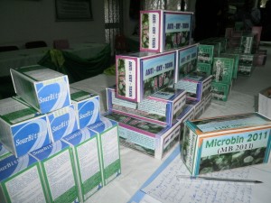 Samples of some of the medicines produced by Dr Fru