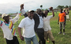 Coach and fans of Tiko United jubiliates over victory