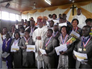 Award winners with Mgr Bushu