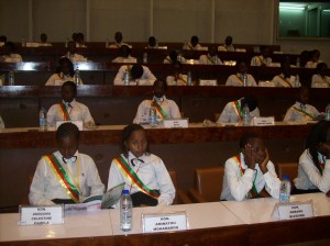Cross section parliamentarians during 15th session of children parliament.