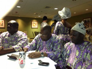 Newly Elected NOMA Administrative Officer Tabong Kima Sitting on the Right and Other Members of New England Chapter