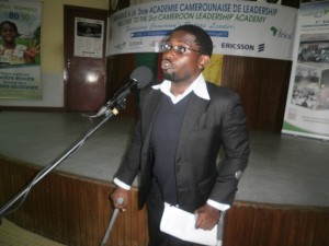 Noble Amik, member pioneer batch of Cameroon Leadership Academy, CLA, extolling the virtues.