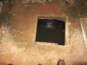Septic tank into which 15 months old Agore Ndoumo Jean Arthur was thrown