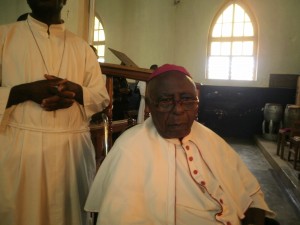 Bishop Emeritus of Buea Diocese, Mgr Pius Awa in one of his rare outings in 2013