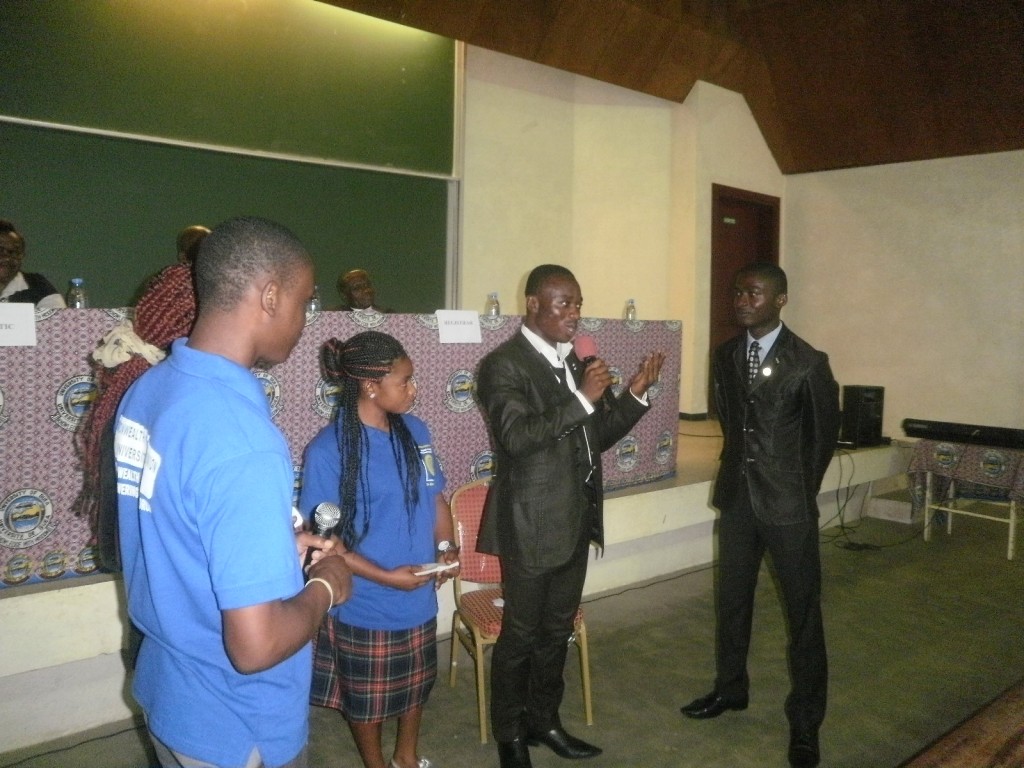 Members of the UB Commonwealth Students' Union perform a sketch on the virtues of the Commonwealth of Nations
