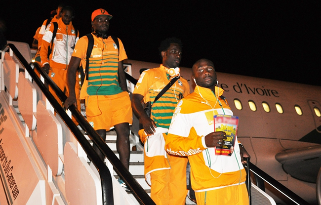 The Ivorian National Team arrives in Yaounde, Cameroon